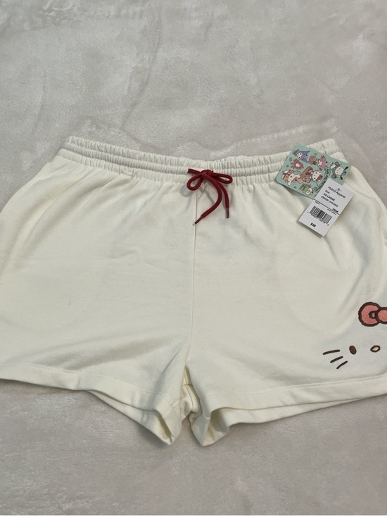 Hybrid Apparel Pants - Hybrid Apparel Cream Lounge Shorts with Character Tag